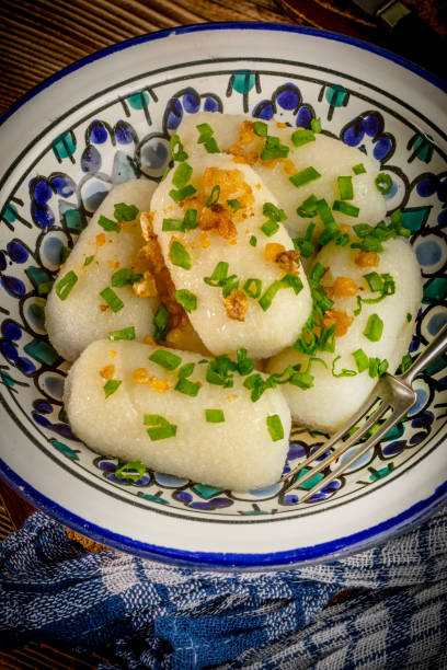 istock Potato dumplings stuffed with minced meat 1048982326