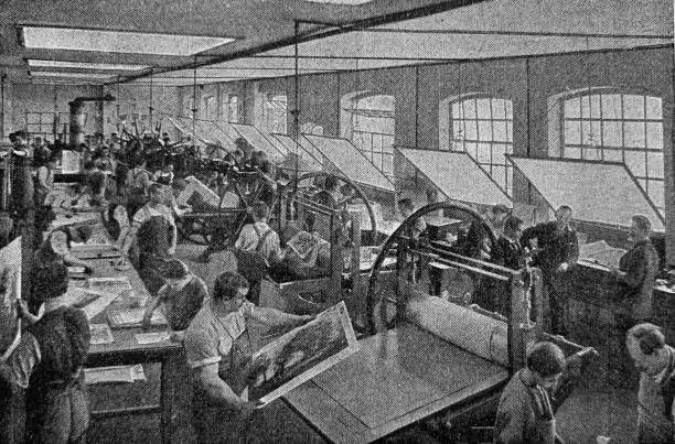 印刷工場: 銅版 - 産業革命 ストックフォトと画像