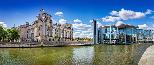 panoramic view at the government district berlin