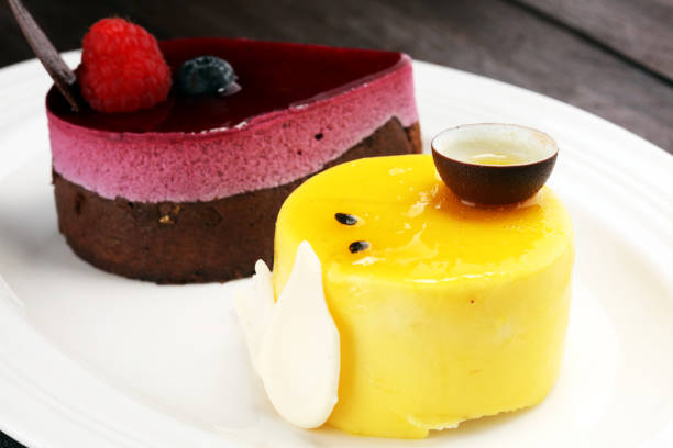 istock Delicious raspberry cake with fresh raspberries, blueberry and lemon cake.  confiserie cake cuisine. 1048990690