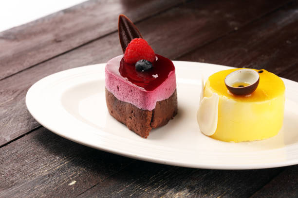 istock Delicious raspberry cake with fresh raspberries, blueberry and lemon cake.  confiserie cake cuisine. 1048990936