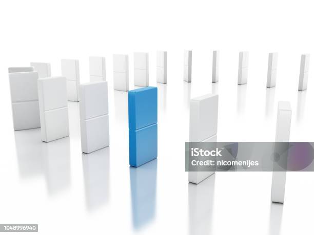 3d Domino Tiles Falling In A Row Stock Photo - Download Image Now - Domino, Tile, Argentina