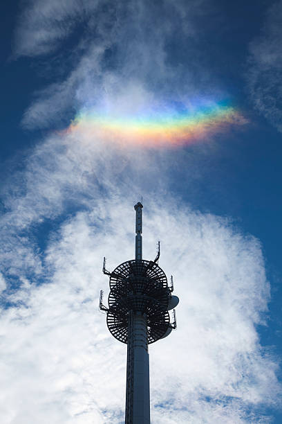 Circumzenithal arc and Television tower