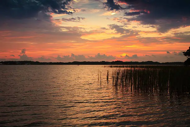 Sunset on Lake Tarpon, Florida
