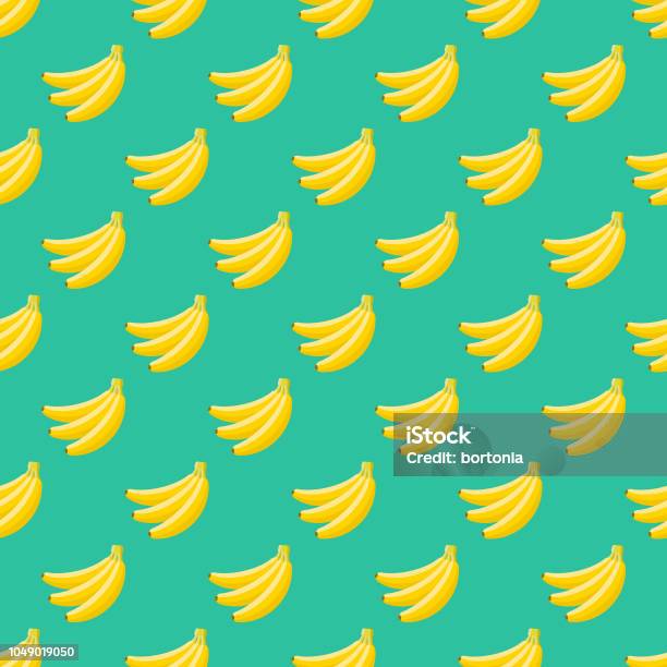 Banana Fruit Seamless Pattern Stock Illustration - Download Image Now - Banana, Pattern, Backgrounds