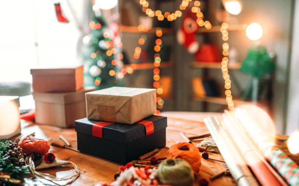 istock Christmas decoration on the table 1049035866