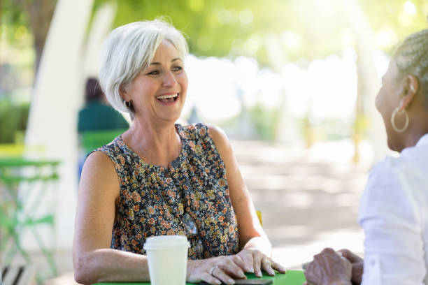 istock Senior friends have coffee 1049053818