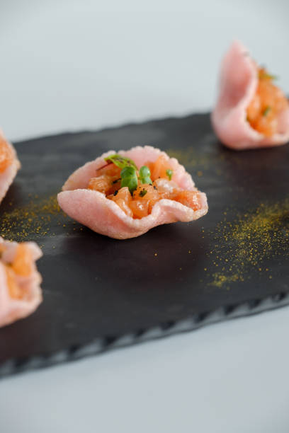 istock Salmon tartar on a tray 1049057550