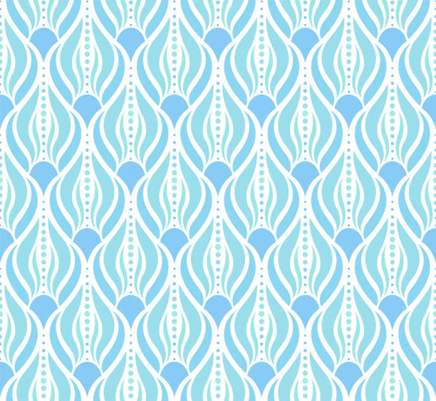 vektor klassischen jugendstil nahtlose blumenmuster. stilvolle abstrakte art-deco-textur. - floral pattern decor art backgrounds stock-grafiken, -clipart, -cartoons und -symbole