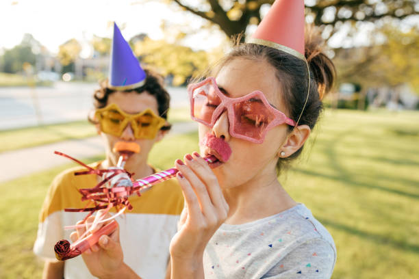 istock Kids having fun on birthday party 1049060516
