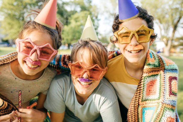 istock Kids having fun on birthday party 1049060536
