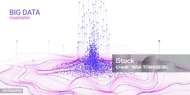Stock Visualization 3d Wave 3d Big Data Visualization Analysis Infographic Stock Illustration ...