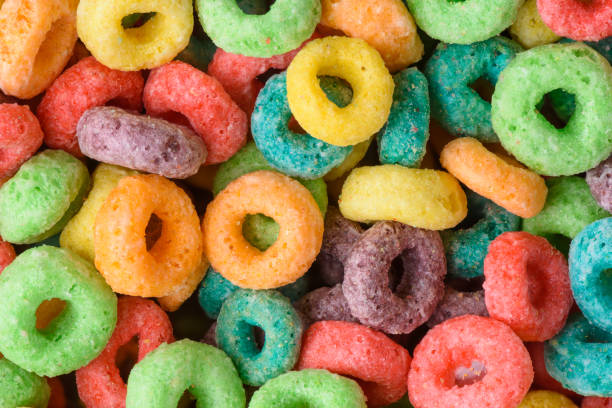 istock Cereal background. Colorful breakfast food 1049066076