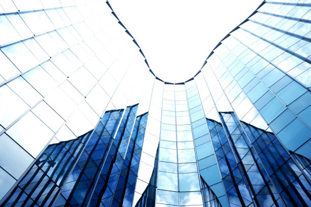 istock Close-Up modern office building.building with copy space.windows office building for background 1049079482