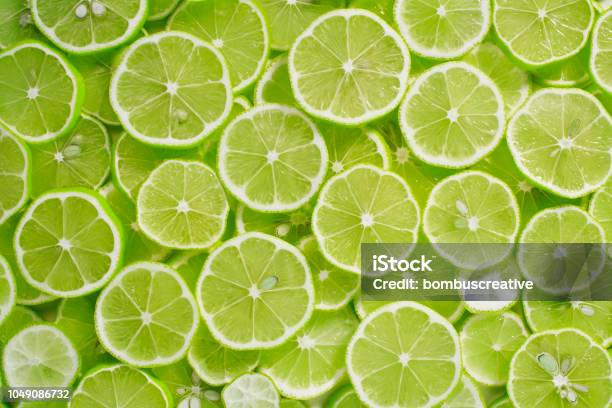 Lime Background Stock Photo - Download Image Now - Lime, Lemon - Fruit, Slice of Food