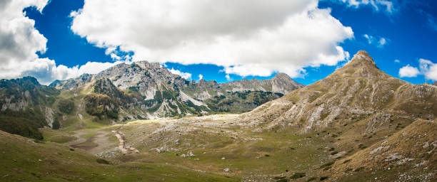 istock Summer mountain range and belt system with beautiful mountain peak 1049094360
