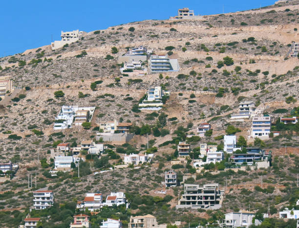 istock Multi storey villas hanging on the slope 1049095308