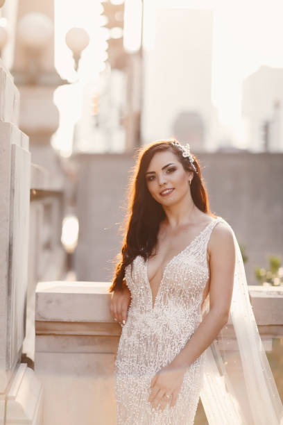 istock Elegant bride in a city 1049101972