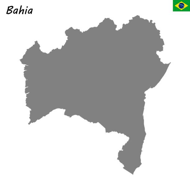 ilustrações, clipart, desenhos animados e ícones de mapa de alta qualidade do estado brasil - bahia