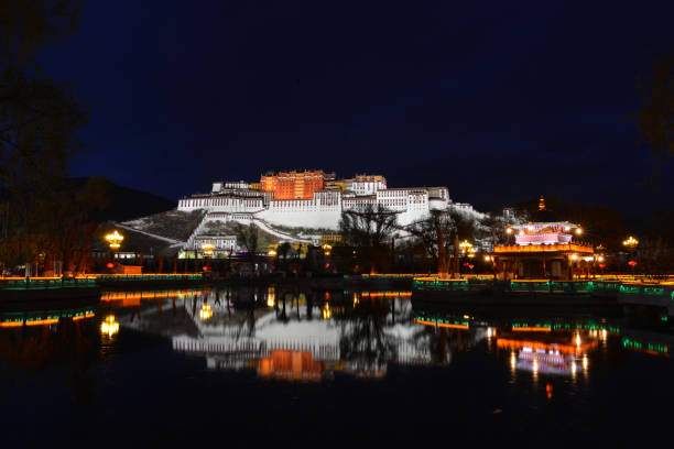istock Potala Palace at night, Lhasa 1049110274