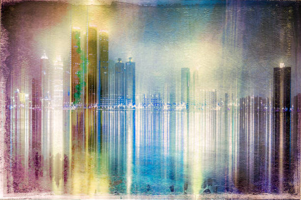 istock Detroit, Michigan - Evening Abstract Skyline 1049120528
