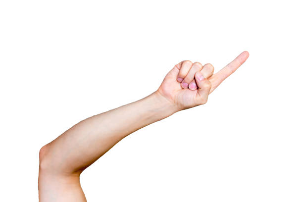 istock Male hand gesture and sign collection isolated over white background 1049123302