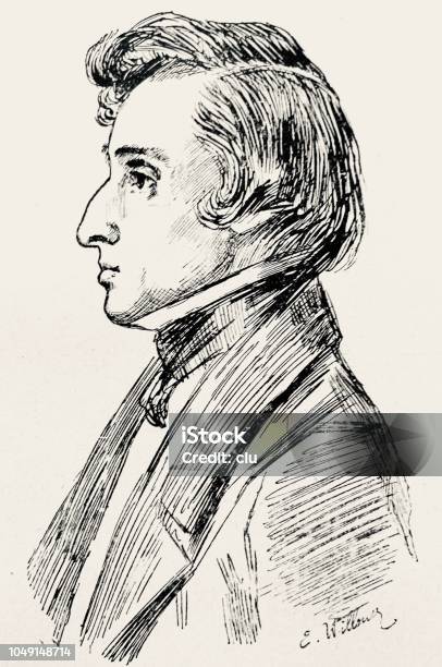 Frédéric Chopin French Composer 18101849 Stock Illustration - Download Image Now - Frederic Chopin, 1890-1899, 19th Century