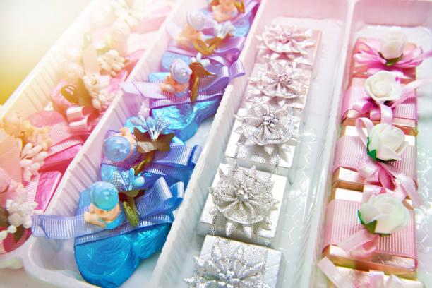 istock Sweets in flowers and beautiful wrappers on store 1049152272