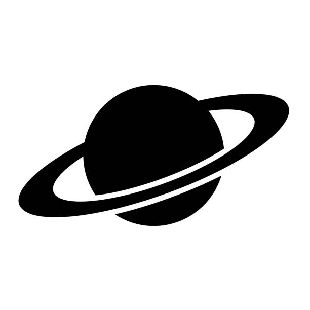 ilustraciones, imágenes clip art, dibujos animados e iconos de stock de icono del planeta saturno - saturno