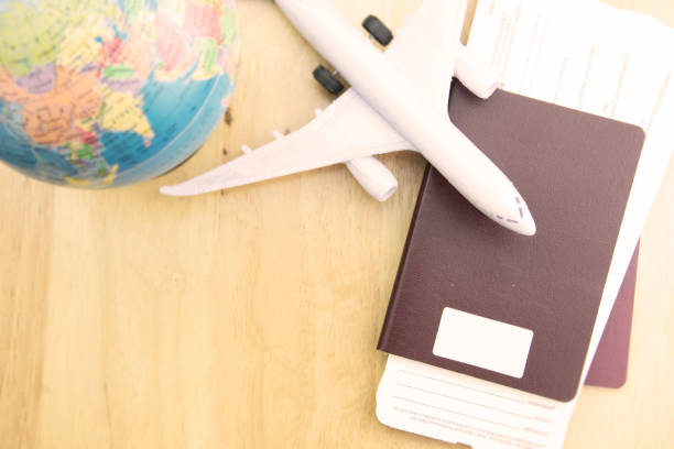 istock Concept travel transportation with airplane. 1049177580