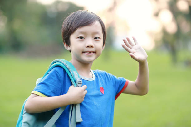 istock Little boy going to school 1049180060