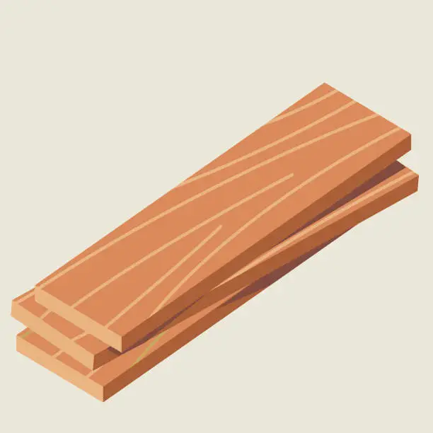 Vector illustration of Planks of wood