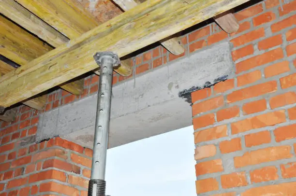 Formwork ceiling systems. Ceiling formwork in unfinished house construction.