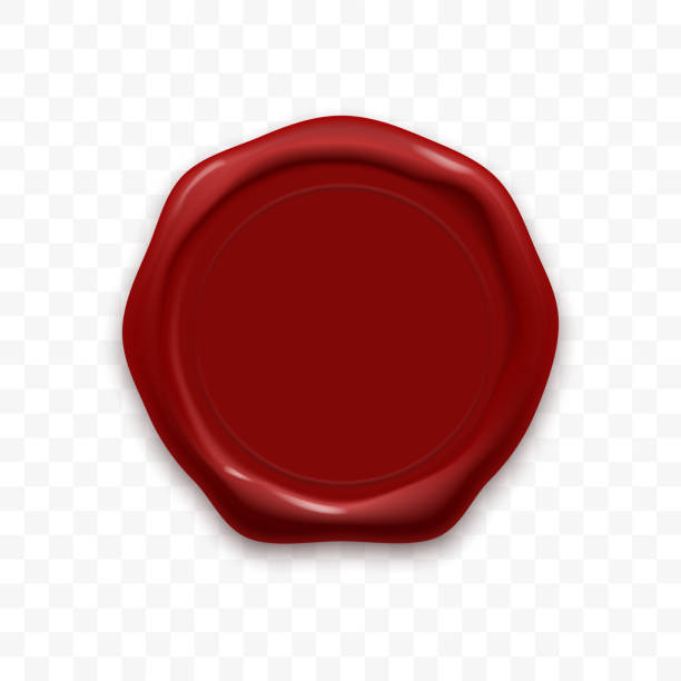 istock Stamp wax seal or vector red sealing wax old realistic stamp 1049207568
