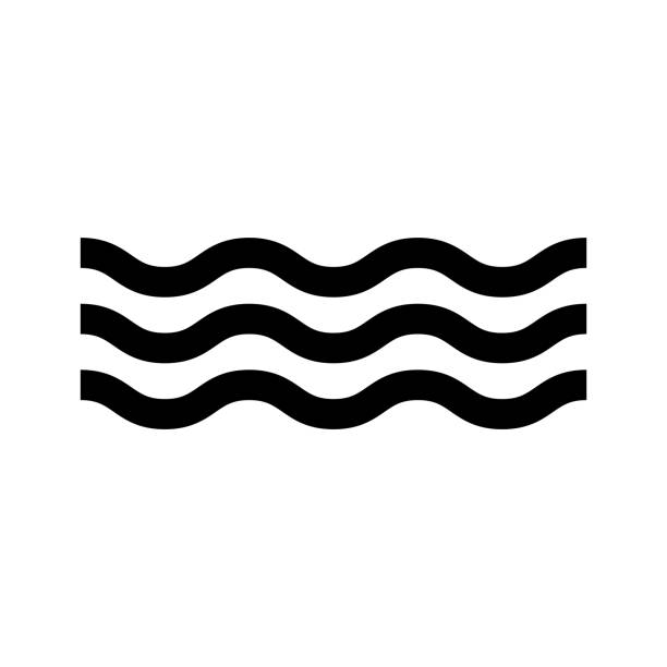 water symbol vector water symbol vector stream body of water stock illustrations