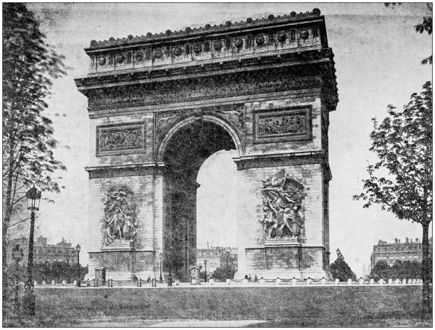istock Antique photograph: Arch of Triumph, Paris, France 1049220396