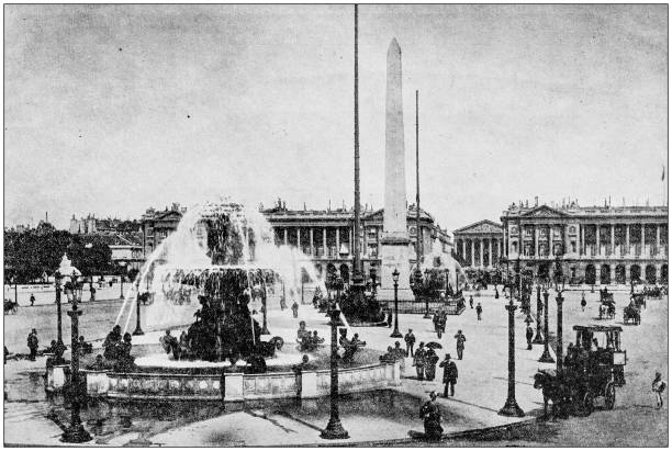 istock Antique photograph: Place de la Concorde, Paris, France 1049220836