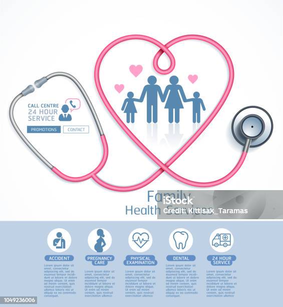 Family Health Services Vector Illustrations Stock Illustration - Download Image Now - Family, Healthcare And Medicine, Medicine