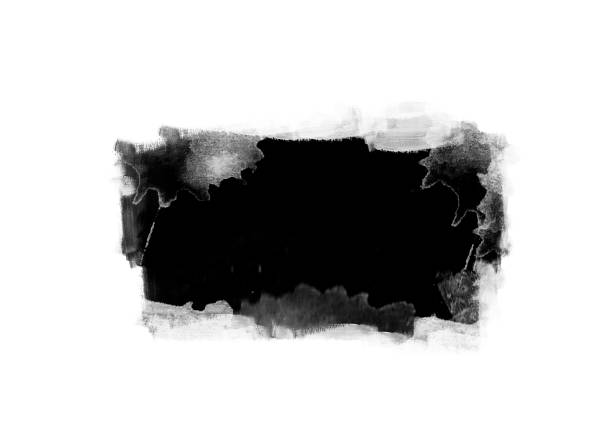 istock Black color graphic patches graphic brush strokes design effect element for background 1049237386
