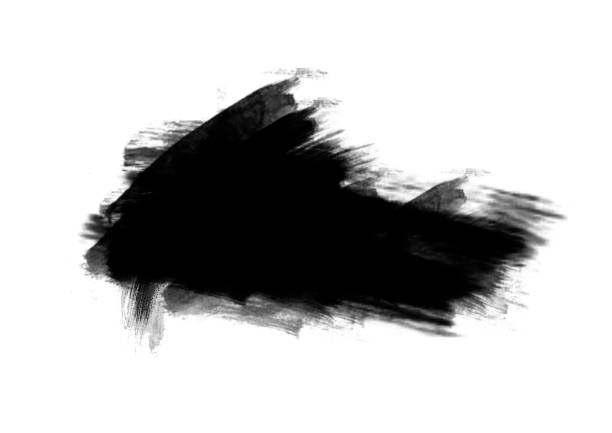 istock Black color graphic patches graphic brush strokes design effect element for background 1049237438