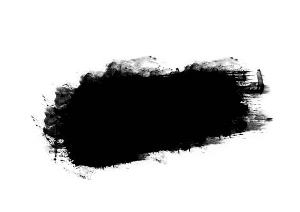 istock Black color graphic patches graphic brush strokes design effect element for background 1049237584