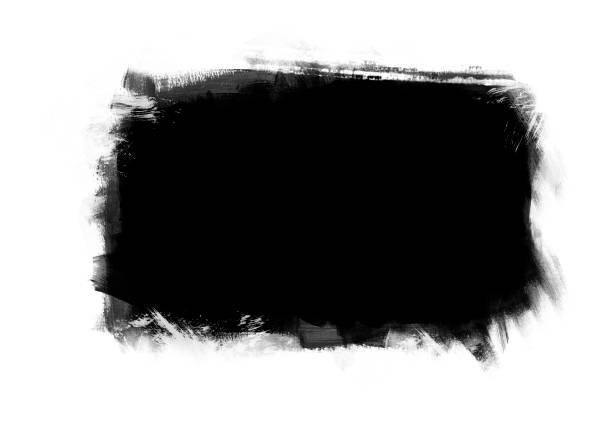 istock Black color graphic patches graphic brush strokes design effect element for background 1049237604