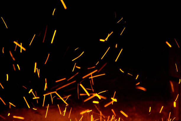 istock Fire sparks in the air near the forge 1049241534