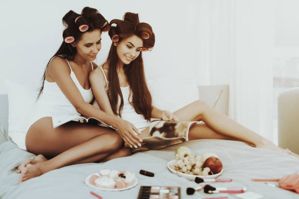 istock Young Girls Make-up Before Wedding. Hen-party. 1049248696
