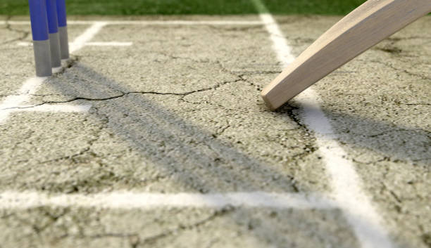 istock Cricket Wickets And Pitch 1049254728