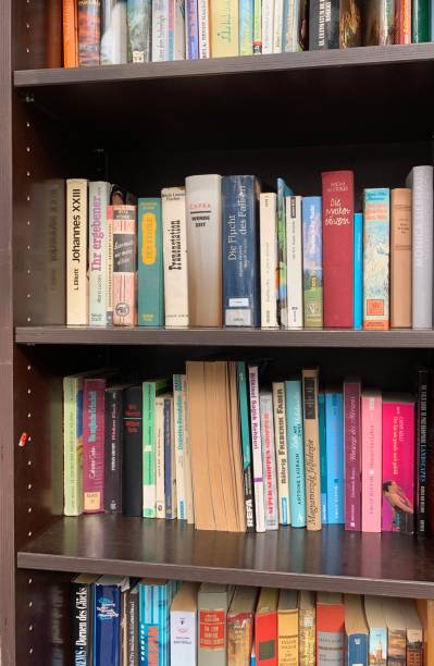 istock Open air free library in town 1049259288