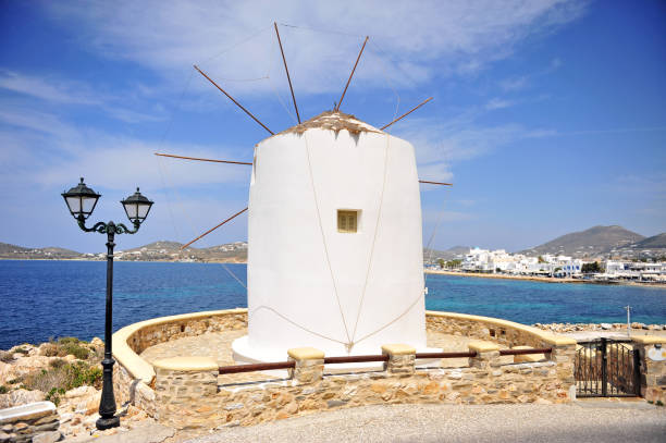 istock Old traditional windwill at the hill, Paros island, Greece 1049266422