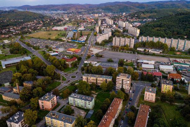 istock Flying over city area 1049266842