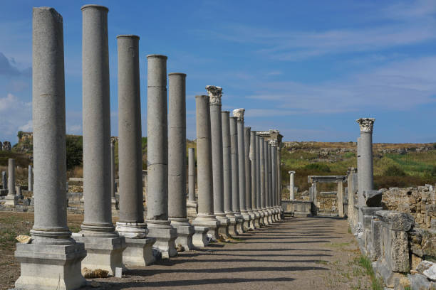 perge, türkei - perga stock-fotos und bilder