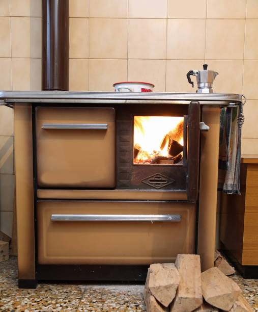 istock stove with a coffee pot on it 1049267562